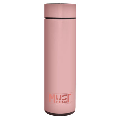 GARRAFA FLASK 500ML ALUMINIO C/LED PINK RUBBER MUST