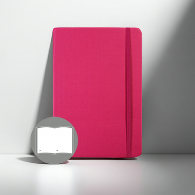 BLOCO DE NOTAS PAUTADO 21.5 X 14.5 CM SEMI PELE VERMELHO