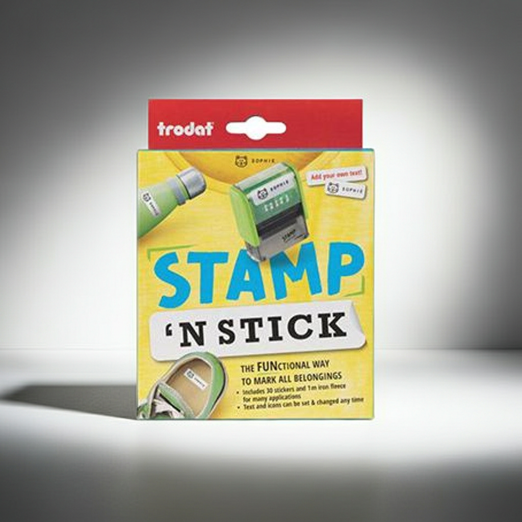 CARIMBO PERSONALIZAVEL STAM & STICK TRODAT TECIDOS