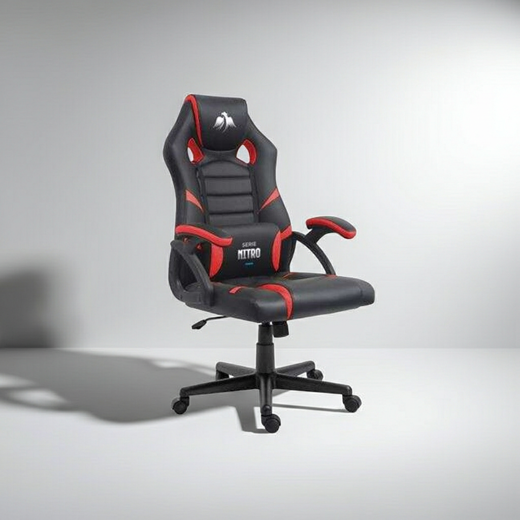 CADEIRA GAMING CROMAD NITRO PRETO/VERMELHO