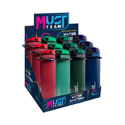 GARRAFA AÇO INOXIDÁVEL 600ML 7x23 MUST 4CORES