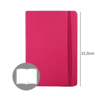 BLOCO DE NOTAS PAUTADO 21.5 X 14.5 CM SEMI PELE VERMELHO
