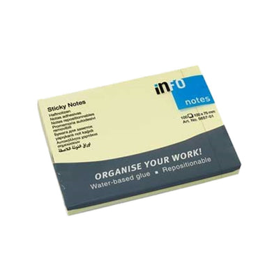 BLOCO DE NOTAS ADESIVO AMARELO 100X75MM 100FLS