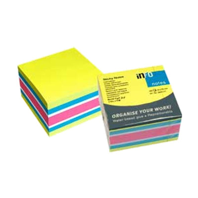 BLOCO ADESIVO BRILHANTE 4 CORES 75*75 450FLS