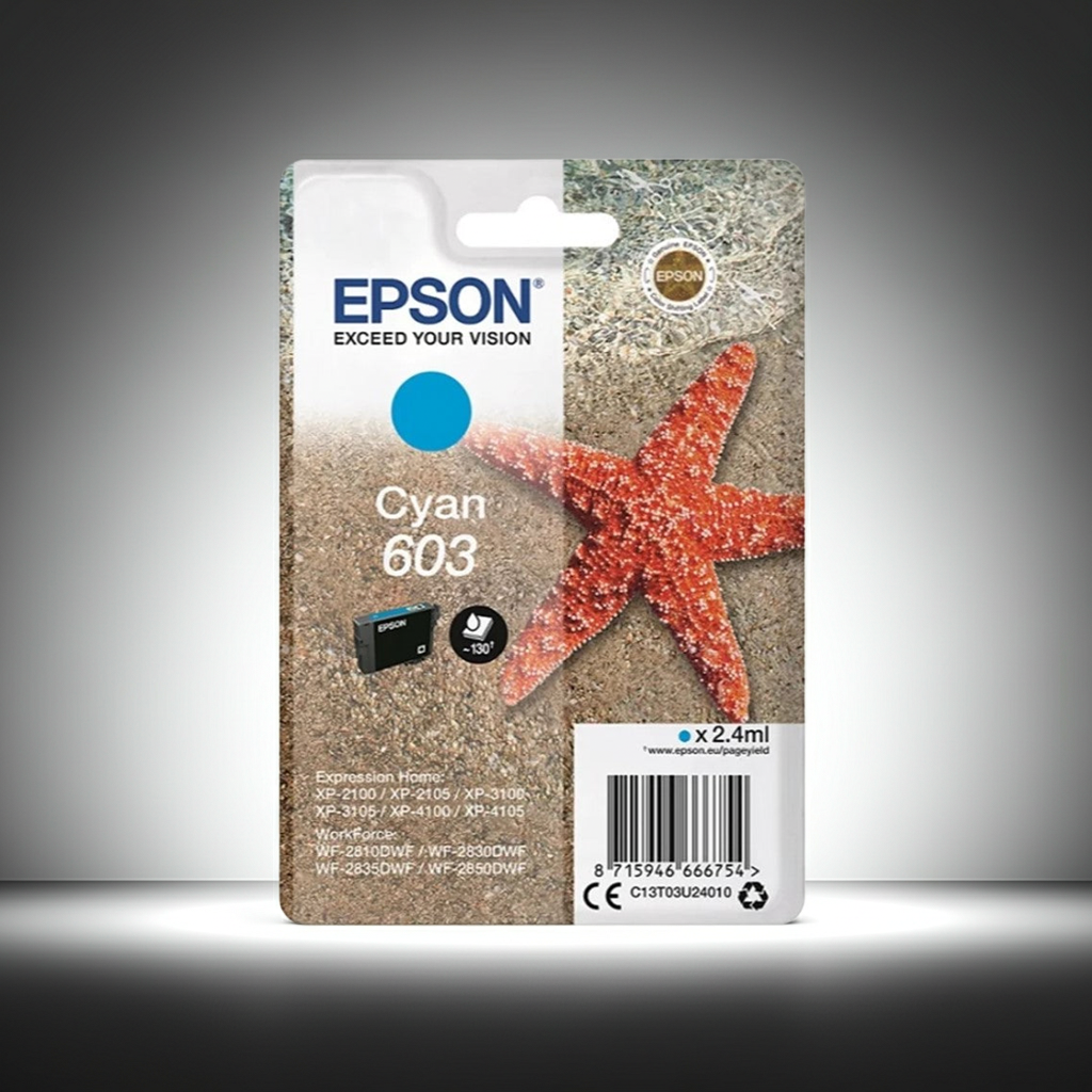 TINTEIRO ORIGINAL EPSON 603 CIANO