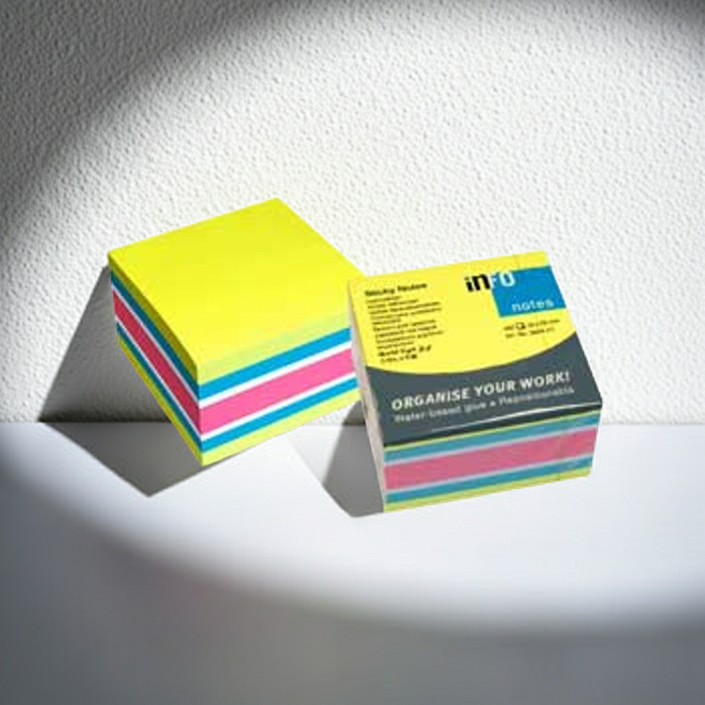 BLOCO ADESIVO BRILHANTE 4 CORES 75*75 450FLS