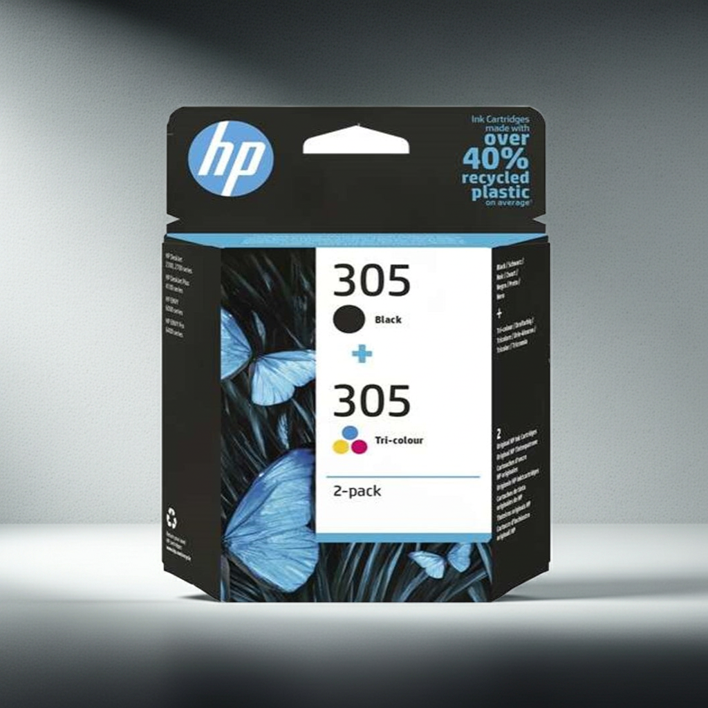 TINTEIRO ORIGINAL HP 305 PACK PRETO & CORES