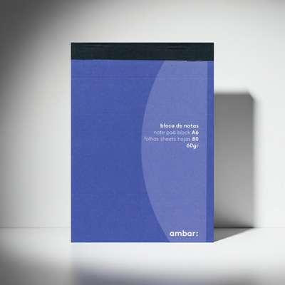 BLOCO NOTAS A6 PAUTADO AMBAR 80FLS