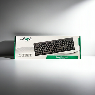TECLADO MULTIMÉDIA BASIC PRETO USB LIFETECH