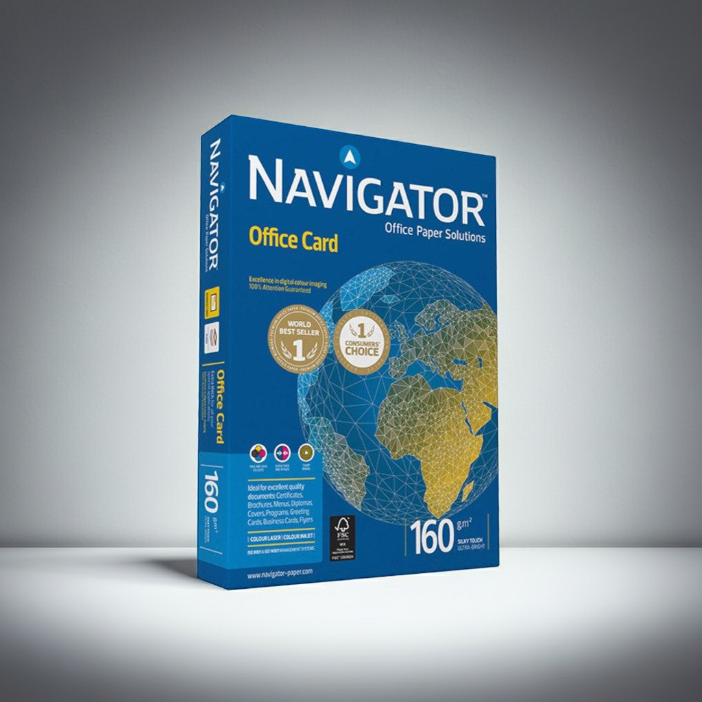 PAPEL NAVIGATOR A4 160GR OFFICE CARD 250FLS.