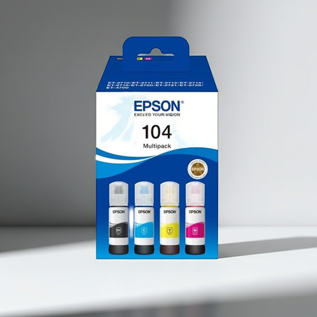 GARRAFA DE TINTA EPSON 104 PACK 4 CORES