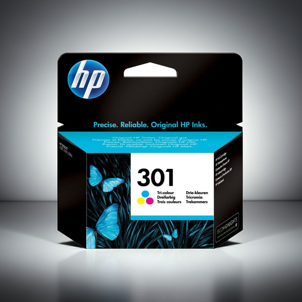 TINTEIRO ORIGINAL HP 301 CORES